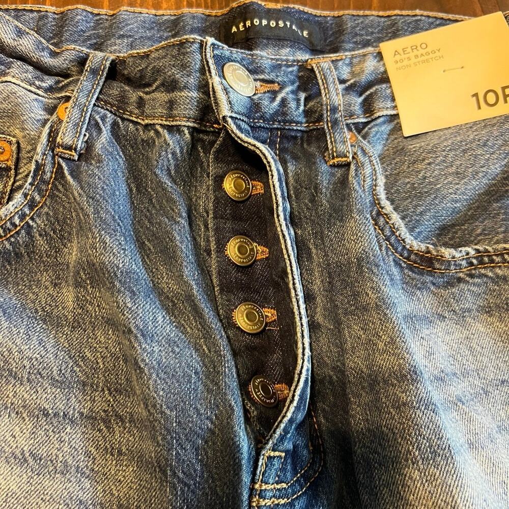 Aeropostale‎ 90’s Baggy Jeans Size Women’s 10 NWT Y2K Streetwear Grunge - Picture 5 of 6